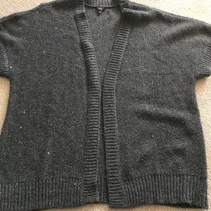 Talbots Grey wool sequined vest